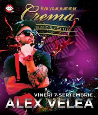Alex Velea vine în Crema Summer Club Mamaia